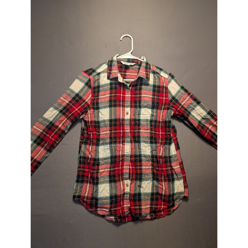 Old Navy The Classic Flannel Shirt Mens Small Multicolor Plaid Casual Button Up